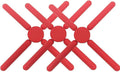 3/Pack Foldable Silicone Trivets, FENGCHEN Folding Trivet, Non-Slip Collapsible Cross Compact Design Expandable Silicone Pot Holder,Red