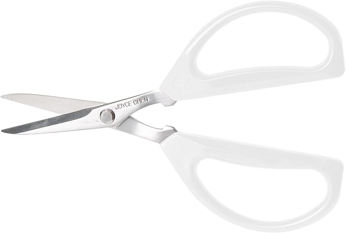 Joyce Chen Original Unlimited Kitchen Scissors All Purpose Kitchen Shears With Comfortable Handles, White 2.0