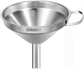 5.5-Inch 14CM Stainless Steel Kitchen Funnel with Strainer Filter for Transferring of Liquid Dry Ingredients and Metal Cooking Funnel
