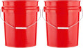 House Naturals 5 Gallon Premium HPDE Plastic Bucket - Made in USA Food Grade Storage Container, BPA Free All Purpose Pail (2, Red)