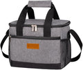 iknoe Insulated Lunch Bag, Foldable 8.5L Cooler Bag for Men & Women, Leakproof Thermal Design, Great for Office, Picnic, Travel, Lunch Box, Grey