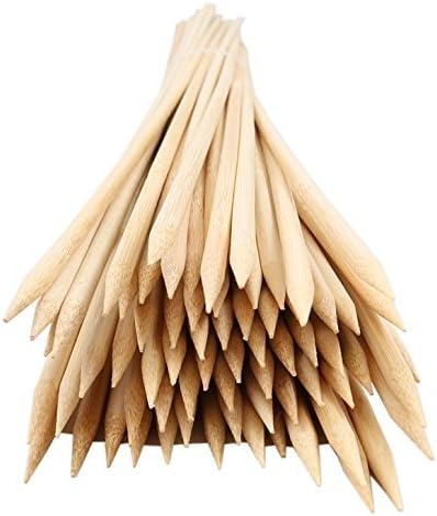 MalloMe XL Bamboo Skewers 30 Inch 100 pcs - 5mm Thick Bamboo Sticks - Heavy Duty Wooden Shish Kabob Skewers for Grilling - for Kebab BBQ Grill Hot Dog, Candy Apple Smores Sticks Wood Skewer Appetizers