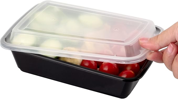 Meal Prep Containers [38OZ] Plastic Food Storage Containers With Lids,10-Pack Reusable To Go Containers, Disposable Food Prep Container, BPA-free, Stackable, Microwave/Dishwasher/Freezer Safe