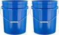 House Naturals 5 Gallon Premium HPDE Plastic Bucket - Made in USA Food Grade Storage Container, BPA Free All Purpose Pail (2, Blue)