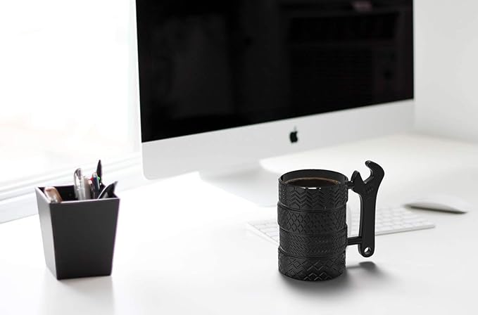 Tire Coffee Tea Mug Gift for Car Lovers Mechanics Car Enthusiasts Christmas Gifts for Man Birthday Gift