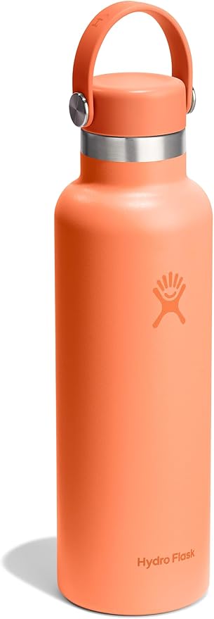 Hydro Flask Water Bottle - Insulated Stainless Steel - Non Spill, Leakproof in 21 Oz Nectar Orange