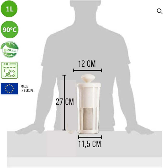 Vegan Milker MLSI - Plant Milk Maker for Homemade Nutmilk, Almond & More - Interchangeable Discs for Custom Emulsion & Creaminess, 1 Liter in 1 Minute - Recipe eBook
