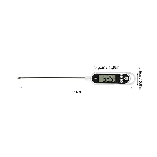 3pcs Candy Thermometer Digital Instant Read for Meat Kitchen Cooking Food Oil Deep Fry BBQ Grill Smoker (3, 9.4in)
