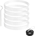 5 Pack Rubber Gaskets Replacement Seal White Ring for Nutri Ninja Blender Replacement for Ninja Auto iQ Pro Extractor CT680 BL456-30 BL480 BL681A BL682 BL640 (3.94 inch Gaskets)