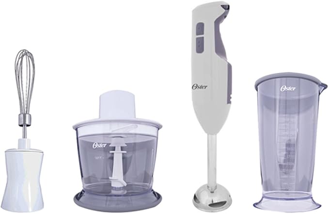 Oster Versatile Turbo Function Stick Mixer Hand Blender - 250 Watt - Turbo function - Stainless Steel Shaft and Blade - Include Whisk Attachment