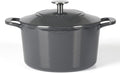 Martha Stewart Gatwick 4 Quart Enamel Cast Iron Dutch Oven - Grey