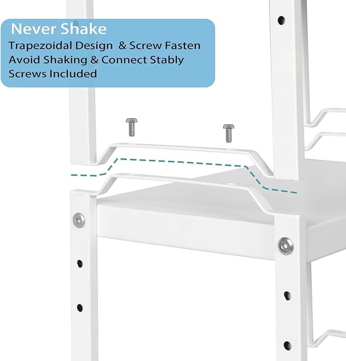 2 Pack Stackable Expandable Shelves For Kitchen Cabinet Countertop Storage, Adjustable Counter Cupboard Pantry Organizer Shelf Rack Stand, Length:25.5 Inch