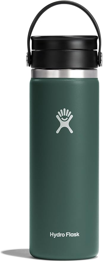 Hydro Flask Flex Sip Coffee Tumbler – Insulated Stainless Steel, Non Spill, Leak Proof Travel Coffee Cup 20 Oz Fir Green