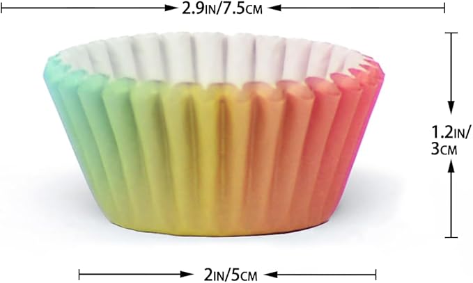 qiqee Cupcake Liners Cupcake Cups 300-Count Food Grade Gradient Design Cupcake Papers Baking Cups Cupcake Wrappers