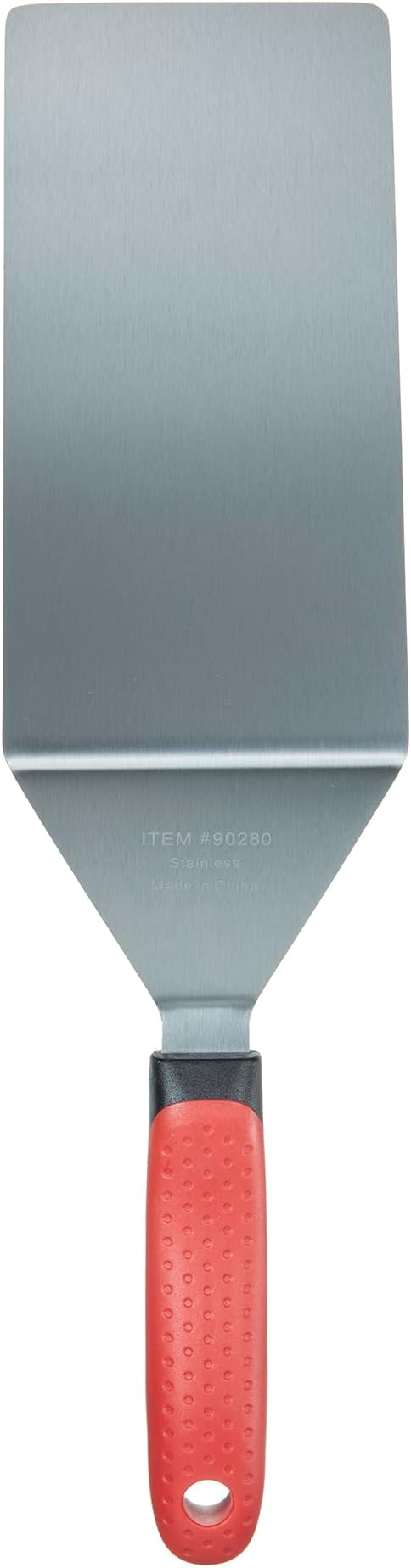 Chef Master 90280 High Heat Turner Spatula, 8" x 4" Blade | Heat Resistant Handle | Slip Resistant Grip | Dishwasher Safe