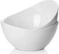 Porcelain Large Serving Bowl Set (9 inch),48 Oz Big Salad bowls, Large Serving Dishes for Entertaining, Party Dinner,Side Dishes, Oval Shape, Microwave & Dishwasher Safe,Set of 2, White