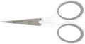 Westcott 4" Embroidery Scissors with Straight Titanium-Bonded Blades for Crafting, Sewing & More (White/Gray)