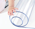 Wadrac Clear Table Protector Plastic Table Cloths PVC Night Stand Table Cover Mat Office Desk Mat Shelf Surface Protection Crystal Children Painting Cover Pad Transprent Rectangular 35.4x51.2 inch