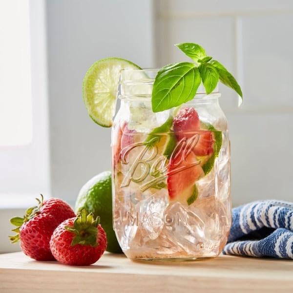 Ball Regular Mouth Glass Mason Jars with Lids and Bands, Used for Canning (Pint, 16 Ounce (Pack of 24))