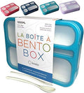 Bento Box Lunch-Box for Kids Adults, Snackle Box Snack Containers for Toddlers Daycare, Leakproof School Bentobox, 6 Section Meal Container for Boys Girls Women Lunches, BPA Free Utensils, Blue