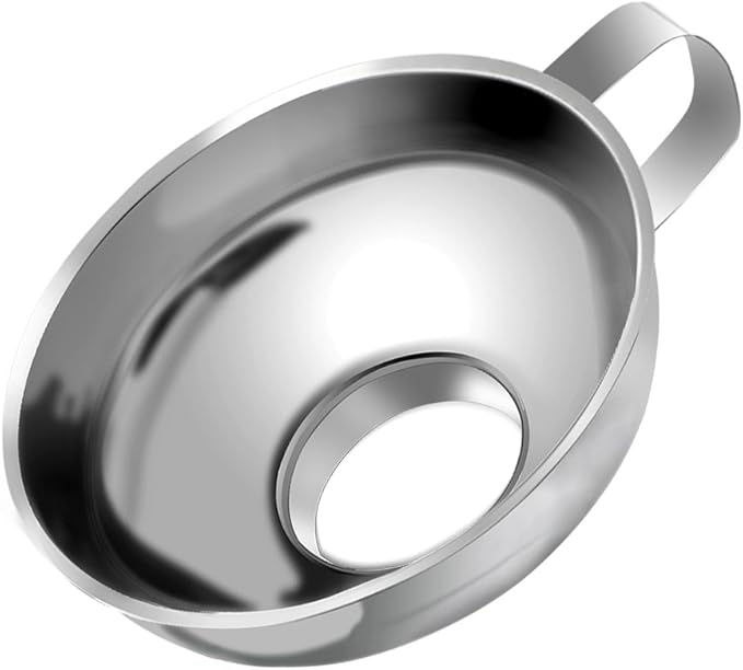 Stainless Steel Funnel for Mason Jar with Handle for Regular and Wide Mouth Jars (Neck-4.5cm)