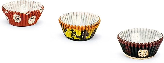 qiqee Halloween Standard Cupcake Liners Cupcake Cups 300-Count Food Grade Gradient Design Cupcake Papers Baking Cups Cupcake Wrappers for Halloween(Standard Size)