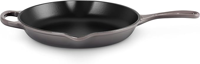 Le Creuset Enameled Cast Iron Signature Iron Handle Skillet, 10.25", Oyster