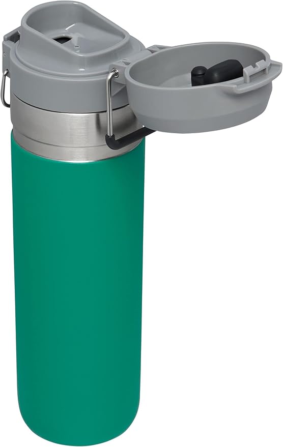 Stanley Quick Flip GO Water Bottle 24 oz | Push Button Lid | Leakproof and Packable for Travel and Sports | Insulated Stainless Steel | BPA-Free | Alpine