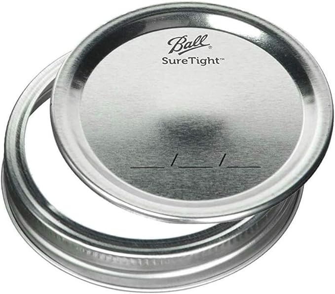 Ball Regular Mouth Mason Jars 8 oz. (12 Pack) - Half Pint Size Jars with Airtight Lids and Bands for Canning, Fermenting, Pickling, Meal Prep or DIY Decors