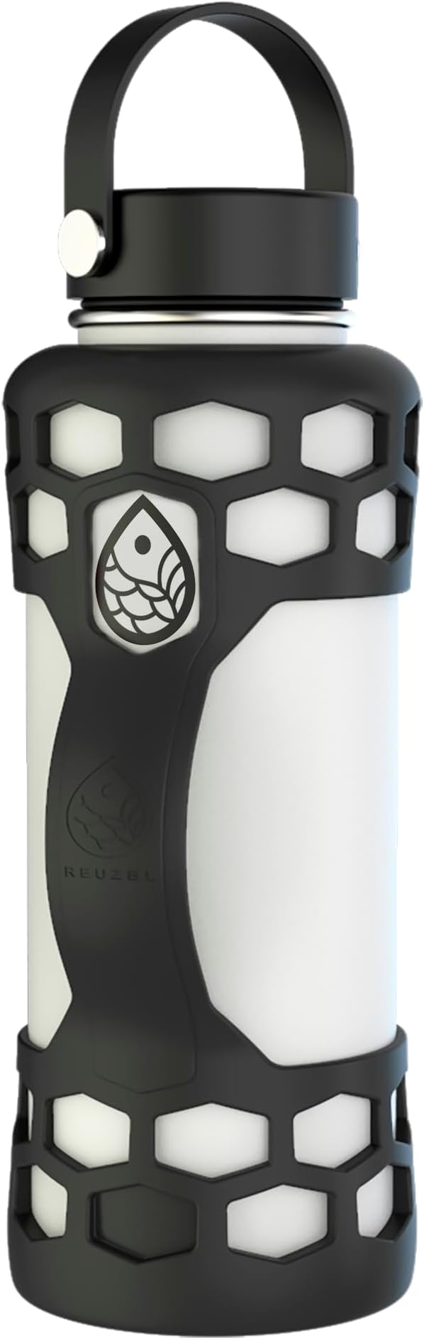 REUZBL Silicone Boot Sleeve Protector with Handle – Compatible with Hydro Flask 40oz, 32oz, 24oz, 21oz – Protective Bottle Bumper for Stainless Steel Water Bottles