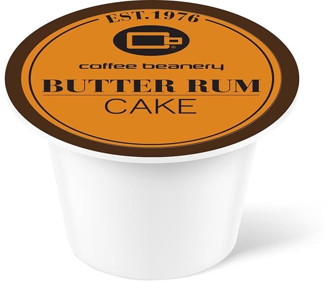 Butter Rum Cake Coffee Pods by Coffee Beanery | 192ct Bulk Flavored Coffee Pods Medium Roast Coffee