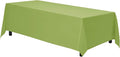 Gee Di Moda Rectangle Tablecloth - 70 x 120 Inch Apple Green - Heavy Duty Washable Polyester - For 6 or 8 Foot Rectangular Table