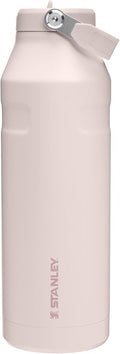 Stanley IceFlow Flip Straw 2.0 Water Bottle 50 oz | Built-In Straw with Larger Opening | Lightweight and Leak Resistant | Insulated Stainless Steel | BPA-Free | Rose Quartz