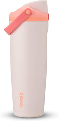 Owala FreeSip Sway Insulated Stainless Steel Water Bottle with Two-Way Spout, Built-In Straw and Bucket Handle, Made for Travel, School, and Sports, 30oz, BPA Free, Leak Proof, Sparkling Sherbet