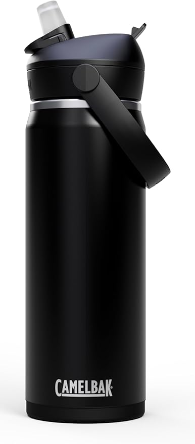 CamelBak Thrive Flip Straw Water Bottle 20oz - Insulated Stainless Steel, Black