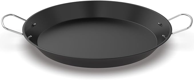 Ceramic Non-Stick Pan with 2 Handles, 18.5in Round Grill Griddle for TIKI Solo Stove Cuisinart Fire Pit Kamado Charcoal Grill Weber Kettle and More, Oven and Induction Safe PTFE Free PFOA Free