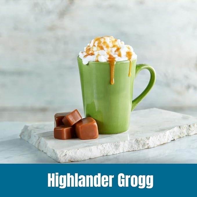 Door County Coffee Highlander Grogg Flavored Ground - 60 Count Single Serve Cups - Medium Roast - 100% Specialty Arabica - Flavored Gourmet - Caramel & Irish Cream