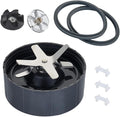 Upgrade Blender Blade Fit for Nutribullet 600w/900w, Replacement Parts Extractor Blade with 2 Rubber Gaskets & 3 Shock Pads & 1 Motor Top Base Gear & 1 Rubber Gear, Blender Accessories (8 Pcs)