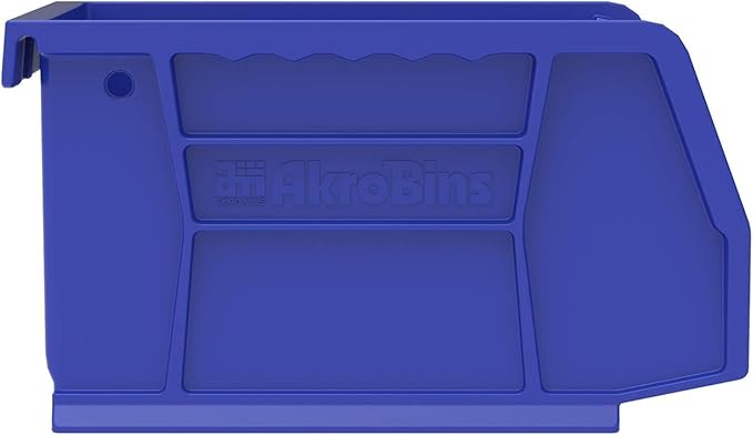 Akro-Mils 30210 AkroBins Plastic Storage Bins, Space-Saving Stackable Bins for Garage, Pantry, Craft Organization, 5" x 4" x 3", Blue, 24-Pack