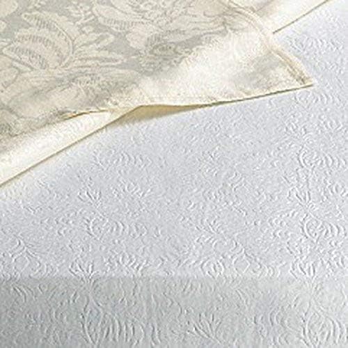 Home Bargains Plus Quilted Heavy Duty Table Pad Protector with Flannel Backing, Cut to Fit, Heat Resistant, Wipe Clean, Protects Table from Spills and Scratches, White, 60” x 84” Rectangle