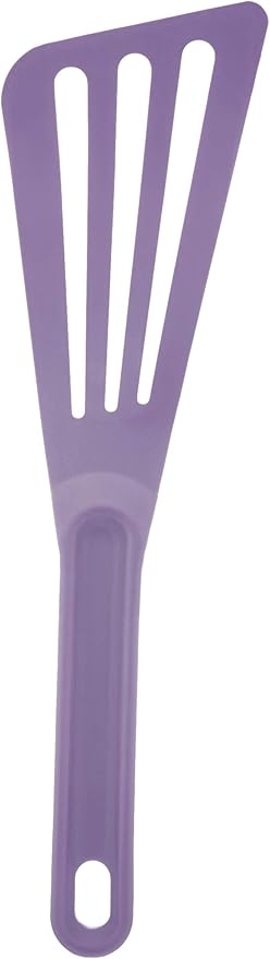 Mercer Culinary Hell's Tools Hi-Heat Slotted Spatula, 12 Inch x 3.5 Inch, Purple