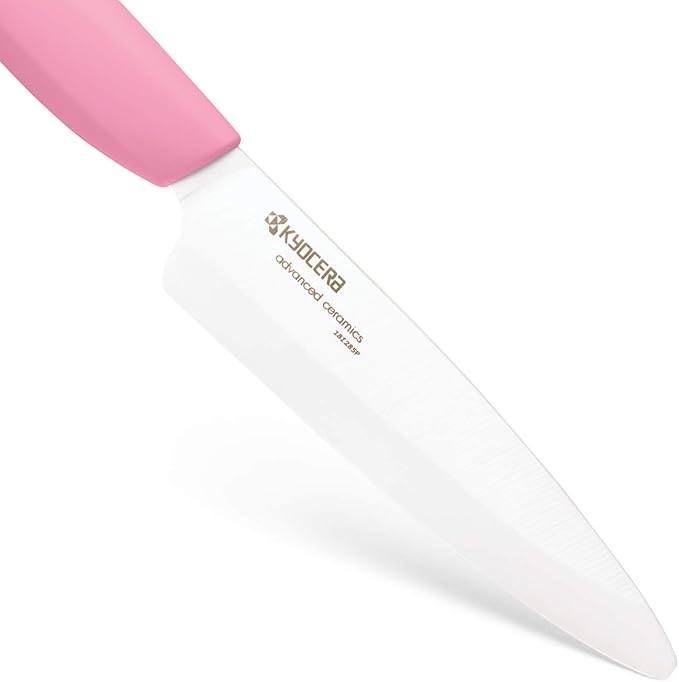Kyocera Ceramic Revolution 4.5-inch Utility Knife, Pink Handle, White Blade