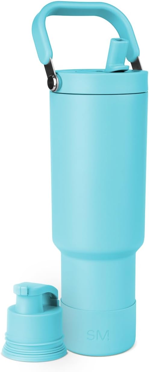 Simple Modern Trek Pivot | 40oz Flip Straw Tumbler with Handle | Water Bottle & Boot | Interchangeable Straw & Chug Lids | Insulated Stainless Steel Jug | Gym Sports Outdoors | Nantucket Tides
