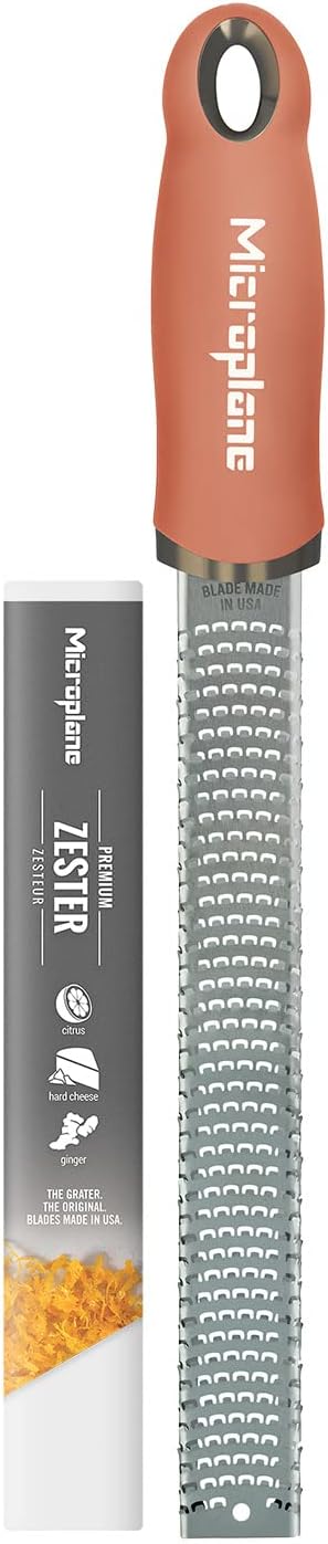 Microplane Premium Classic Citrus Zester and Parmesan Cheese Grater (Cinnamon)
