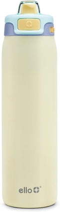 Ello Pop & Fill Stainless Steel Water Bottle with Quick Fill Technology, Double Walled Vacuum Insulated Metal, Leak Proof Locking Lid, Sip & Chug, BPA Free, Holiday Gift for Him Her, 22oz, 32oz, 40oz