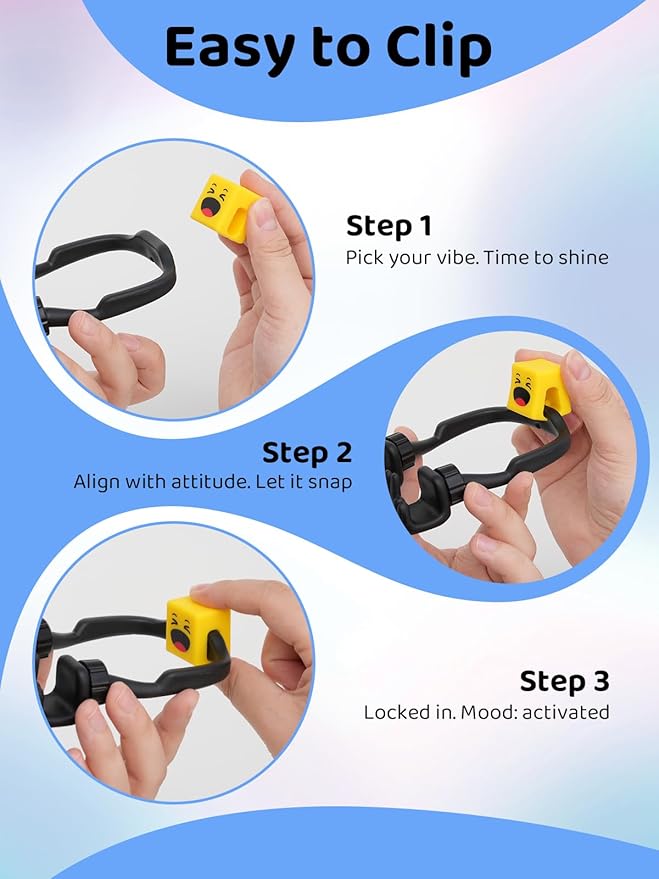 Stocking Stuffers for Teens Girls Boys Adults Cell Phone Holder with Clip: Dual-Sided Mood Cubes Clips for Gesture Phone Stand Desk Accessory Cool Gadget Birthday Gifts for Men Kids Women Christmas