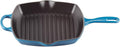 Le Creuset Enameled Cast Iron Signature Square Skillet Grill, 10.25", Marseille