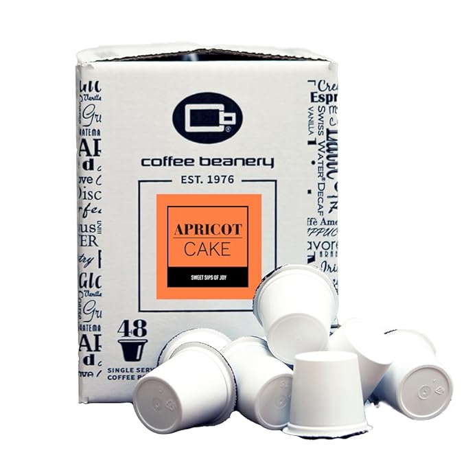 Apricot Cake Coffee Pods by Coffee Beanery | 192ct Bulk Flavored Coffee Pods Medium Roast Coffee