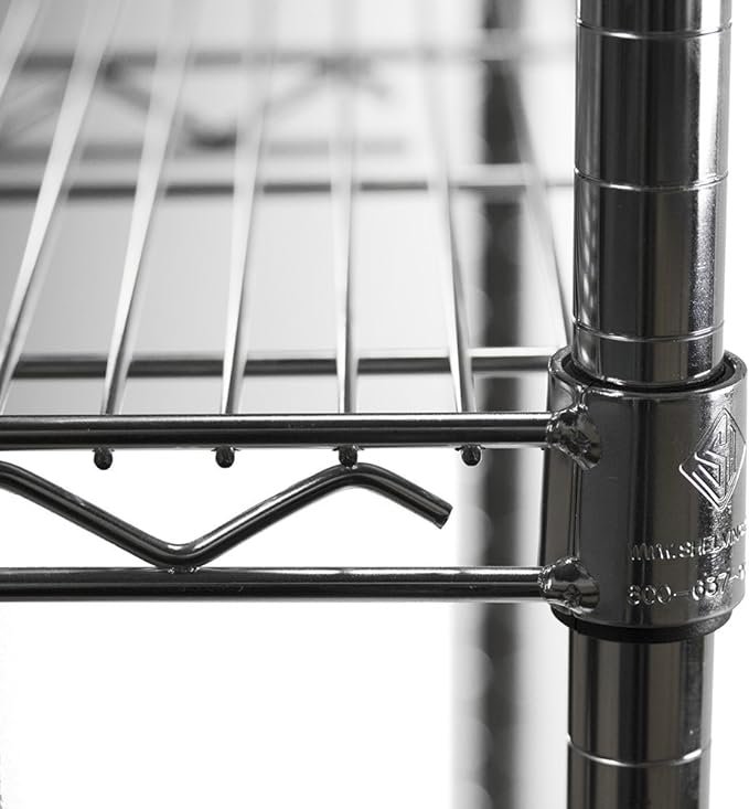 Shelving Inc. 14" d x 36" w Chrome Wire Shelving with 2 Tier Shelves, Weight Capacity 800lbs Per Shelf