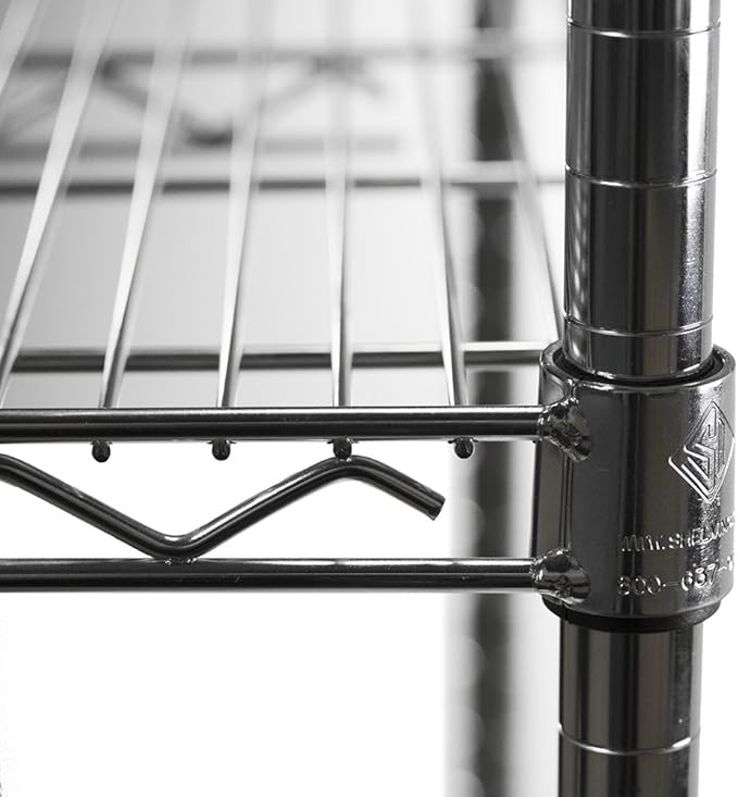 Shelving Inc. 14" d x 42" w Chrome Wire Shelving with 2 Tier Shelves, Weight Capacity 800lbs Per Shelf